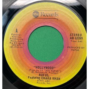 Rufus with Chaka Khan Hollywood / Earth Song 45 Disco Soul 1977 ABC Records